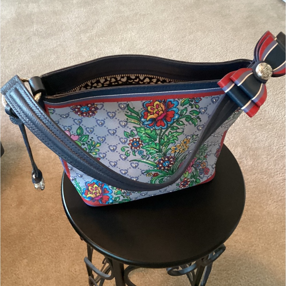 Brighton Floral Shoulder Bag - Blue and Pink